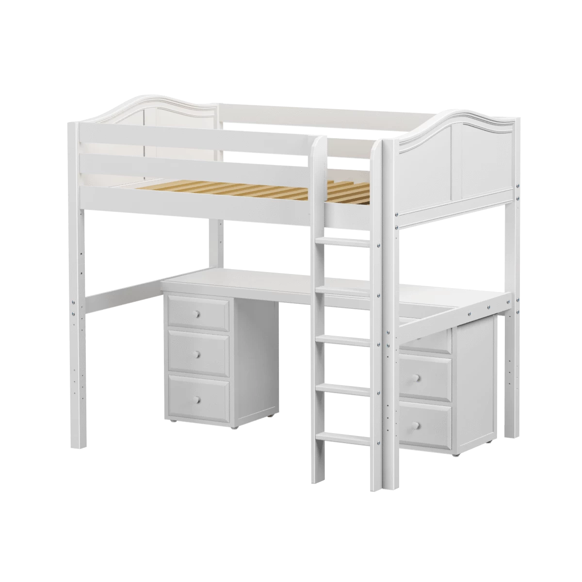 Maxtrix Full High Loft Bed With Straight Ladder + Desk - Image 9