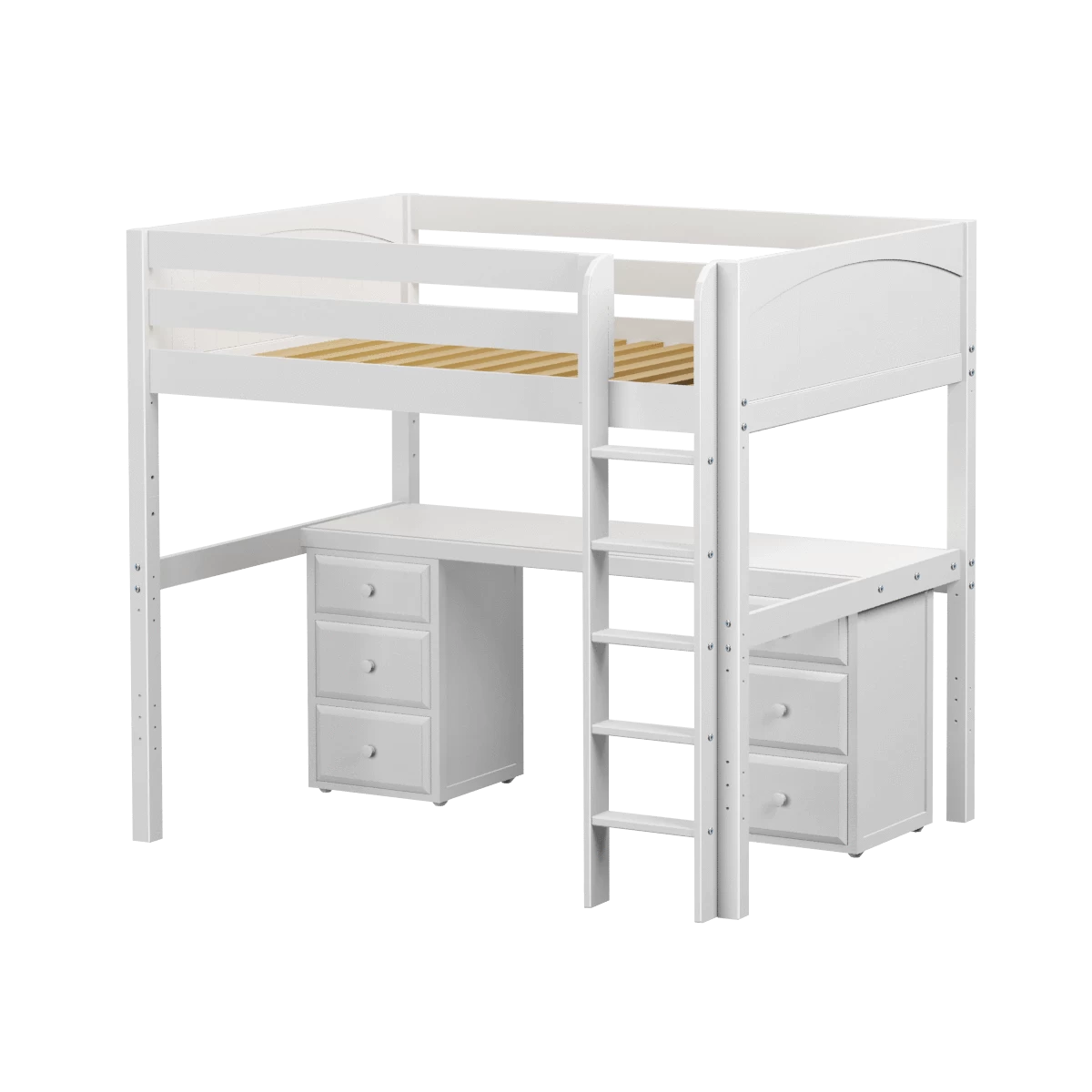 Maxtrix Full High Loft Bed With Straight Ladder + Desk - Image 18