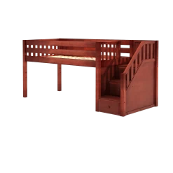 Maxtrix Twin Low Loft Bed With Stairs