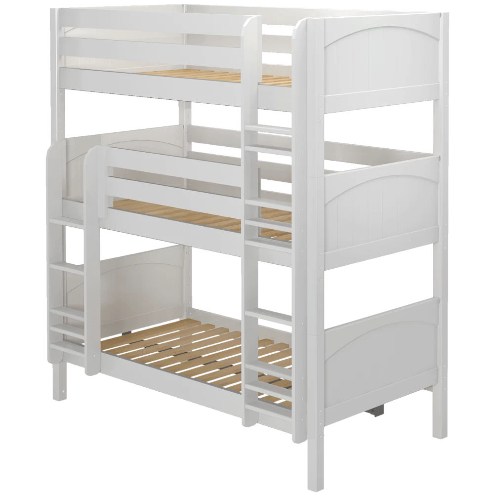 Maxtrix Twin Triple Bunk Bed With Ladder - Image 4