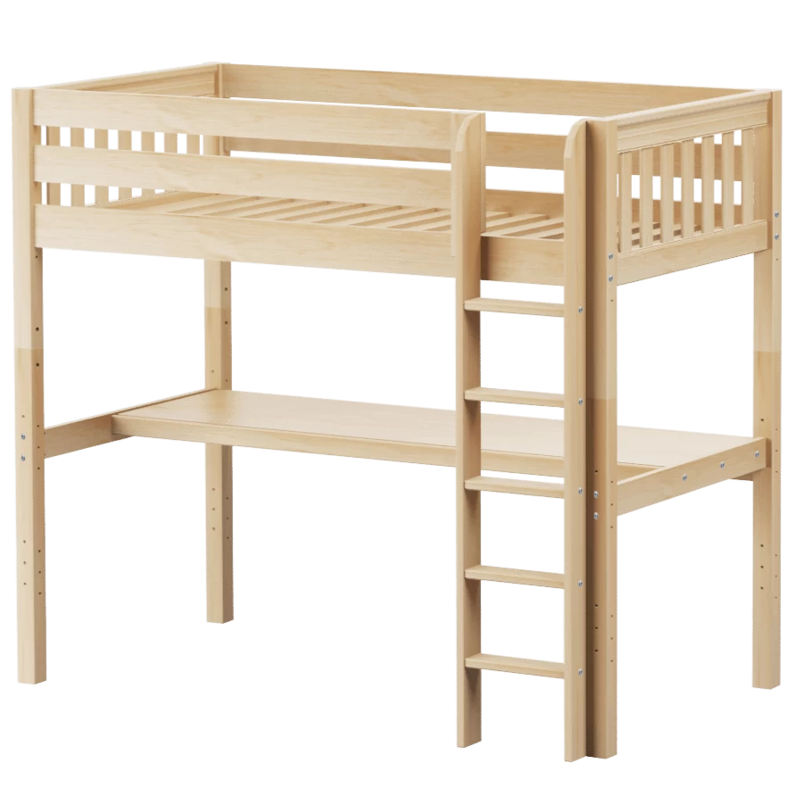 Maxtrix Twin XL High Loft Bed With Straight Ladder + Desk - Image 4