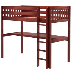 Maxtrix Twin XL High Loft Bed With Straight Ladder + Desk