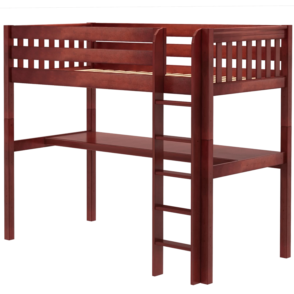 Maxtrix Twin XL High Loft Bed With Straight Ladder + Desk