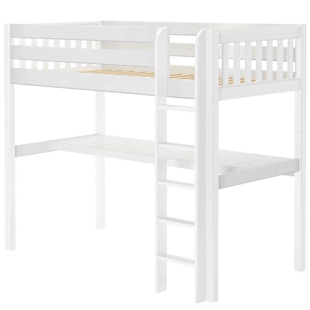 Maxtrix Twin XL High Loft Bed With Straight Ladder + Desk - Image 6