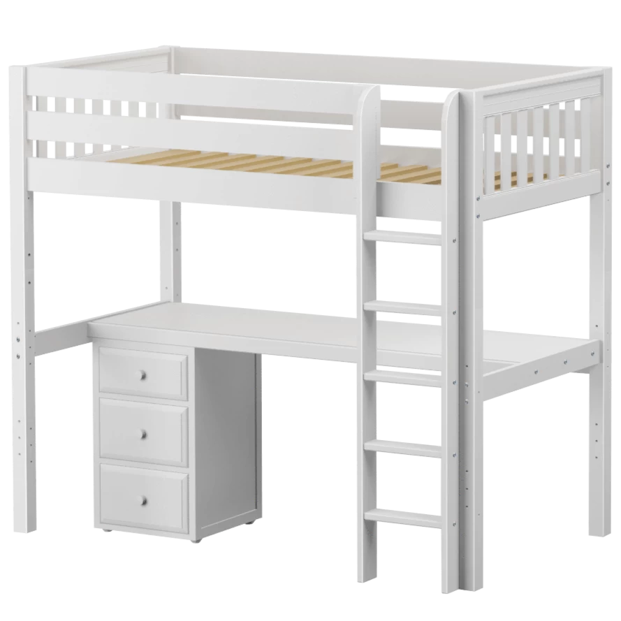 Maxtrix Twin XL High Loft Bed With Straight Ladder + Desk - Image 3