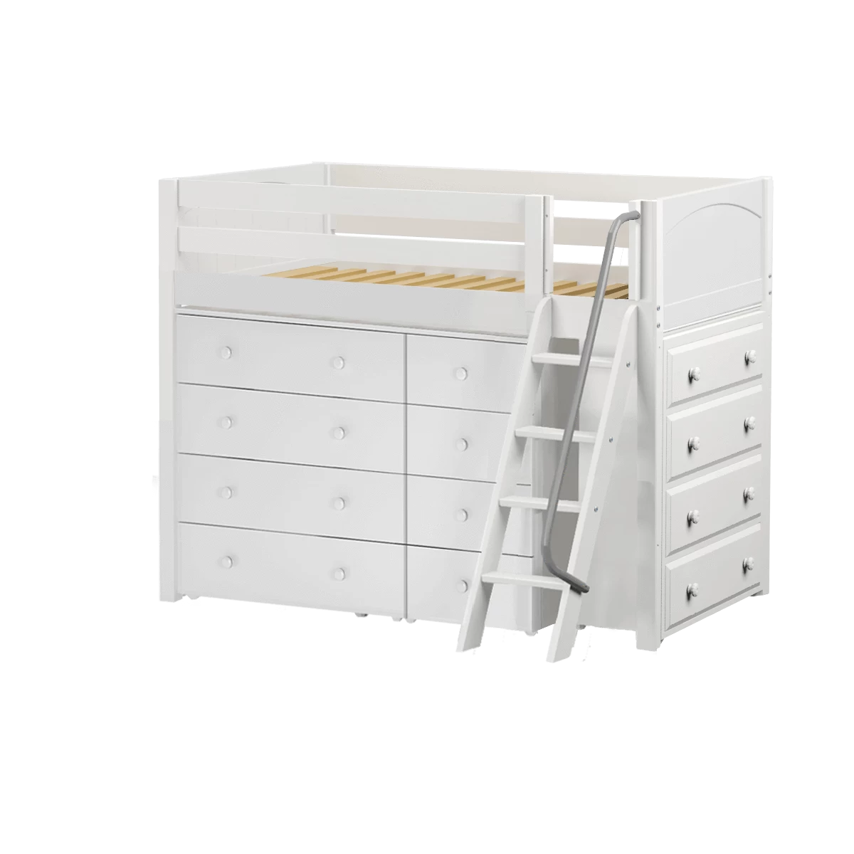 Maxtrix Twin Mid Loft Bed With Ladder + Storage - Closeout! - Image 7