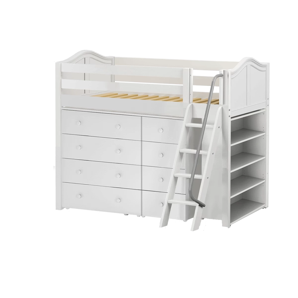 Maxtrix Twin Mid Loft Bed With Ladder + Storage - Closeout! - Image 11