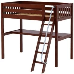 Maxtrix Twin XL High Loft Bed With Angle Ladder + Desk