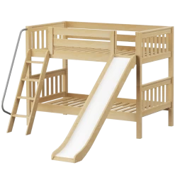 Maxtrix Twin Low Bunk Bed With Slide