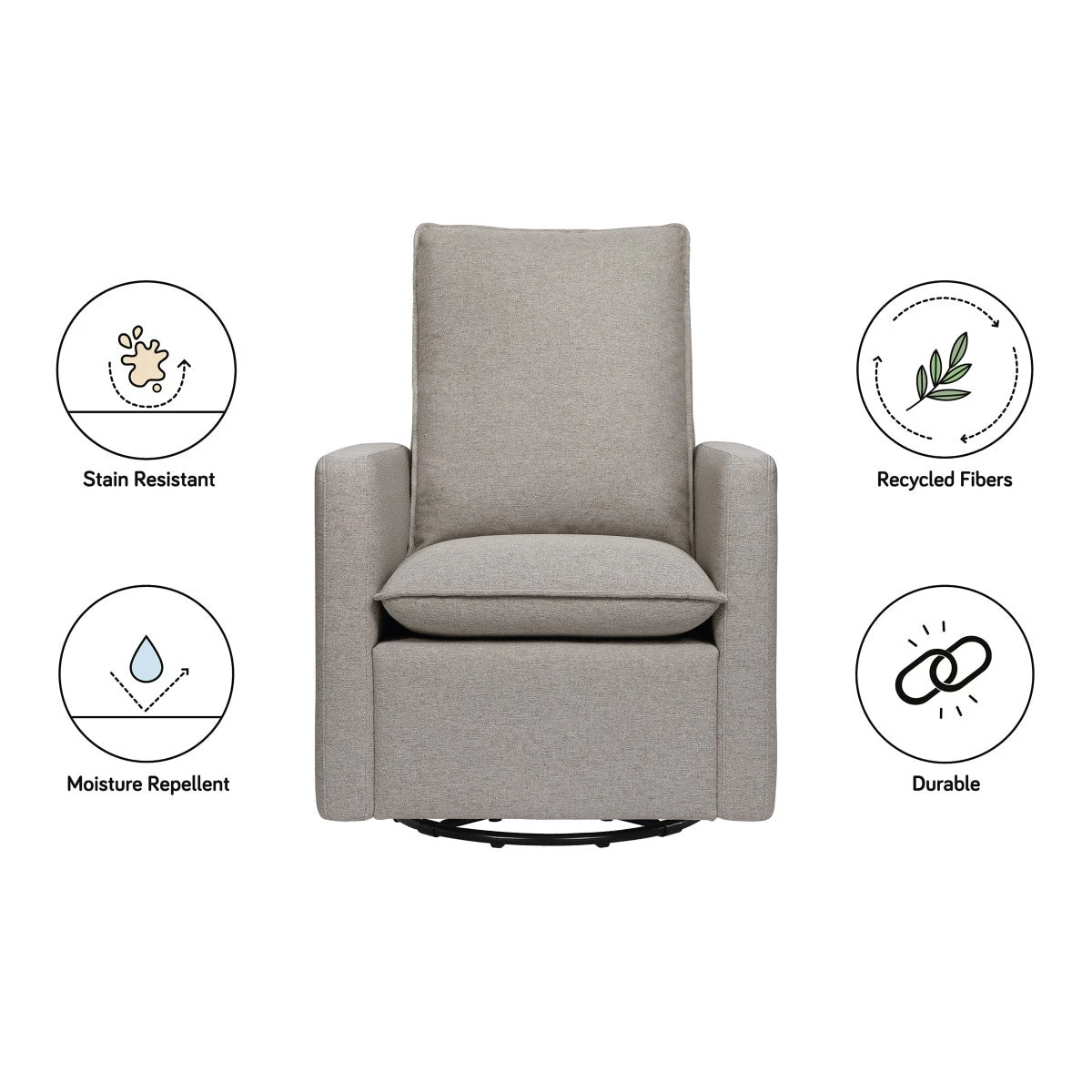 Babyletto Cali Pillowback Swivel Glider - Image 14