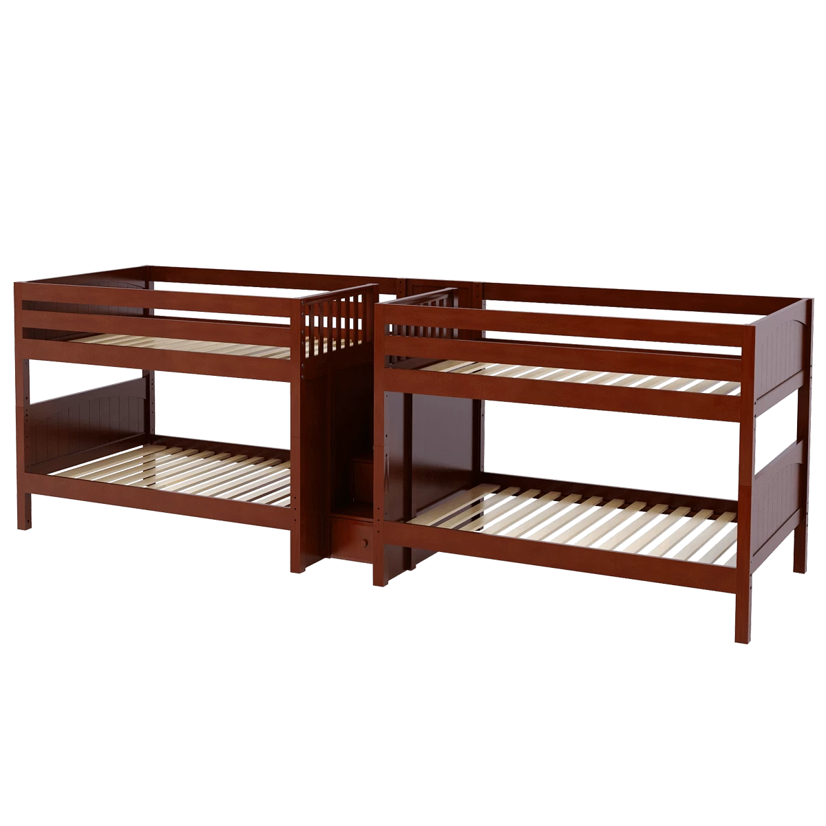 Maxtrix Full Low Quadruple Bunk Bed With Stairs - Image 8