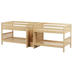 Maxtrix Full XL Quadruple Bunk Bed With Stairs