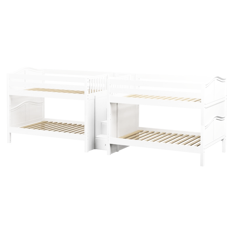 Maxtrix Full Low Quadruple Bunk Bed With Stairs - Image 4