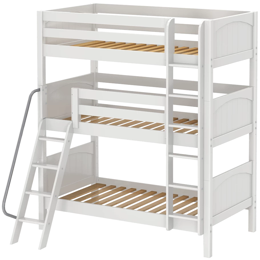 Maxtrix Twin Triple Bunk Bed With Ladder - Image 2