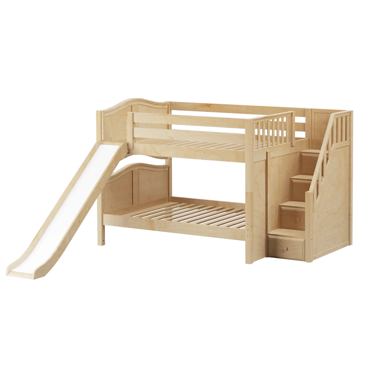 Maxtrix Full Low Bunk Bed With Stairs + Slide - Image 5