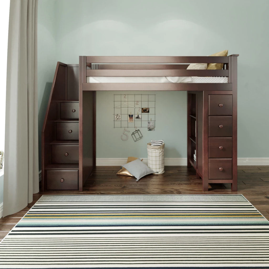 Jackpot Deluxe Oxford Staircase Loft Bed Storage - Image 5