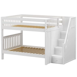 Maxtrix Full Medium Bunk Bed With Stairs
