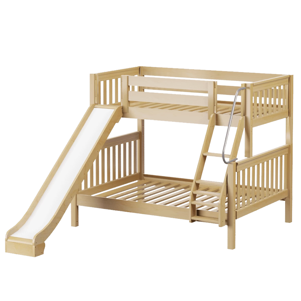 Maxtrix Twin Over Full Medium Bunk Bed + Slide
