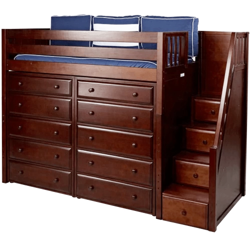 Maxtrix Twin High Loft Bed With Stairs + Storage - Image 5