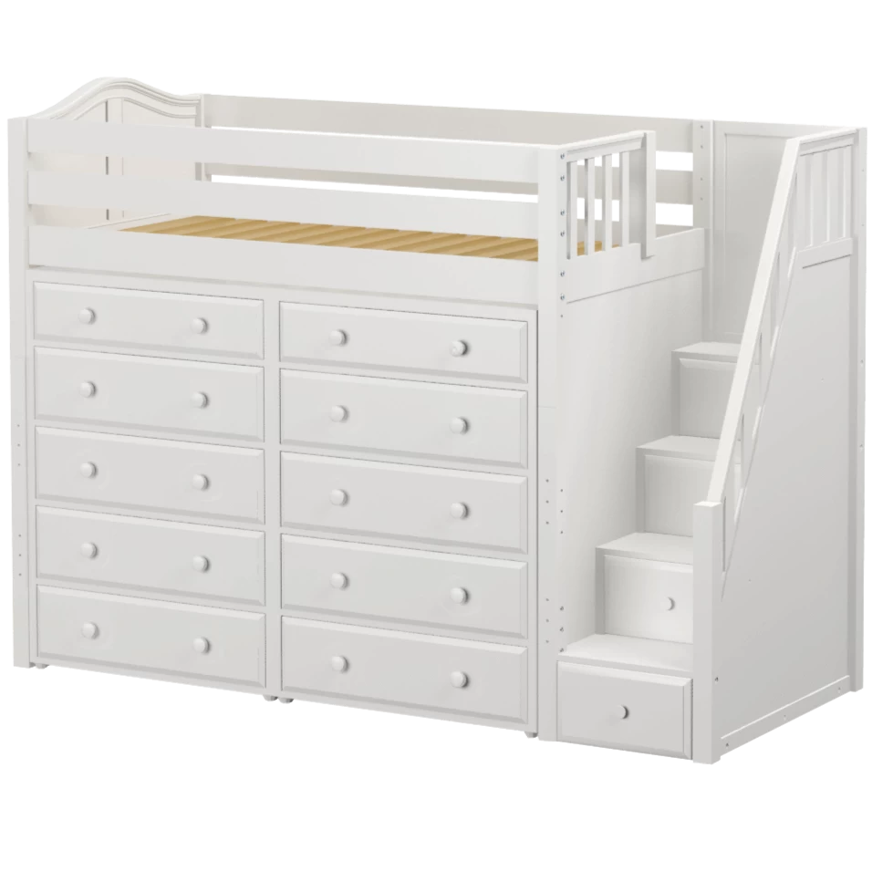 Maxtrix Twin High Loft Bed With Stairs + Storage - Image 6