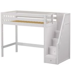 Maxtrix Twin XL High Loft Bed With Stairs