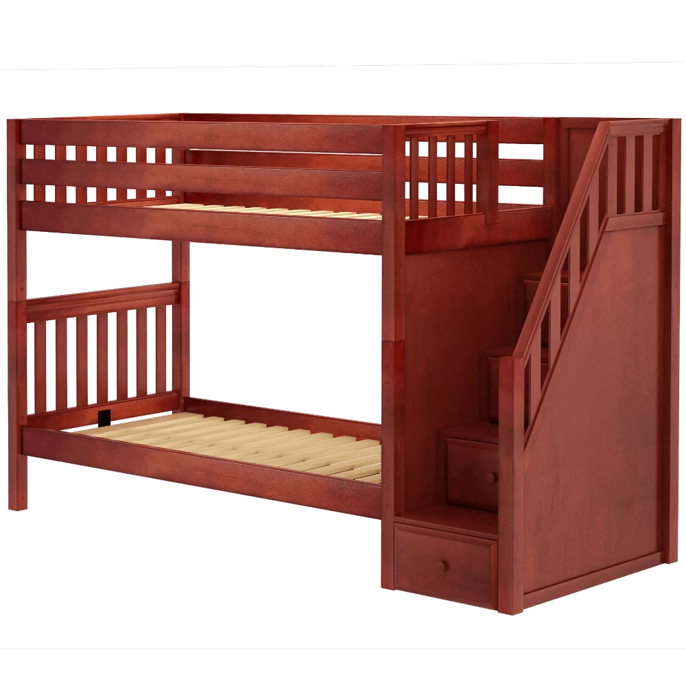 Maxtrix Twin XL Medium Bunk Bed With Stairs - Image 3