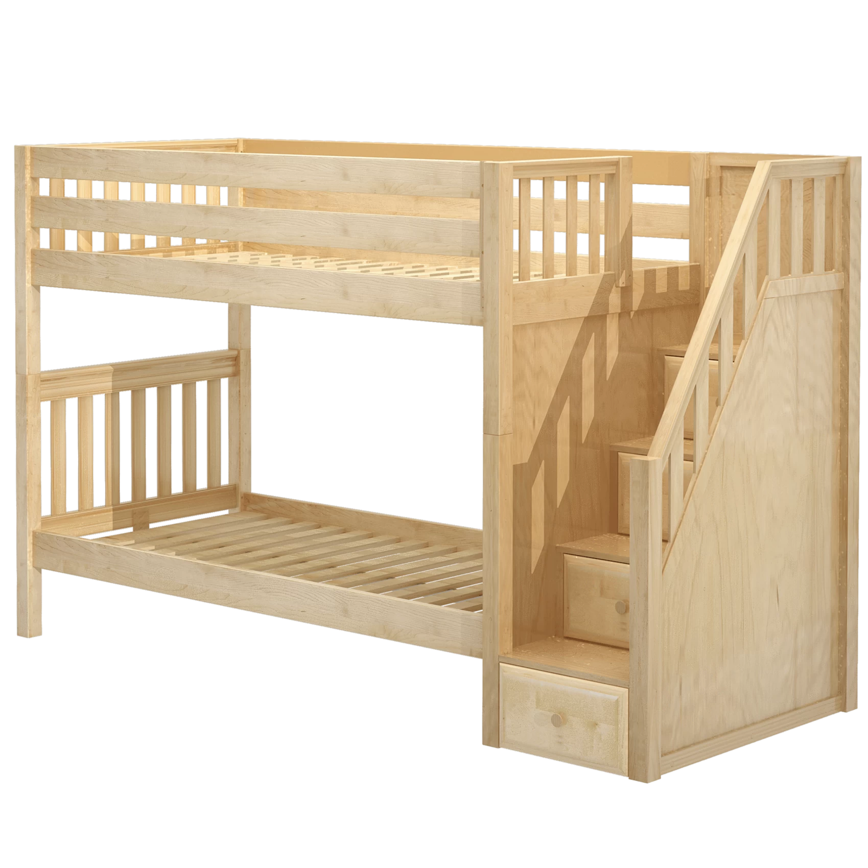 Maxtrix Twin XL Medium Bunk Bed With Stairs