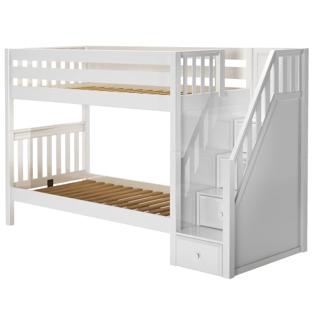 Maxtrix Twin XL Medium Bunk Bed With Stairs - Image 2