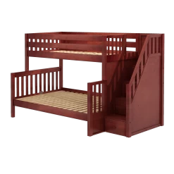 Maxtrix Medium Twin XL Over Full XL Bunk Bed With Stairs