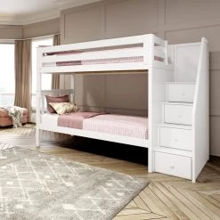 Jackpot Deluxe Sunderland Twin Over Twin Staircase Bunk