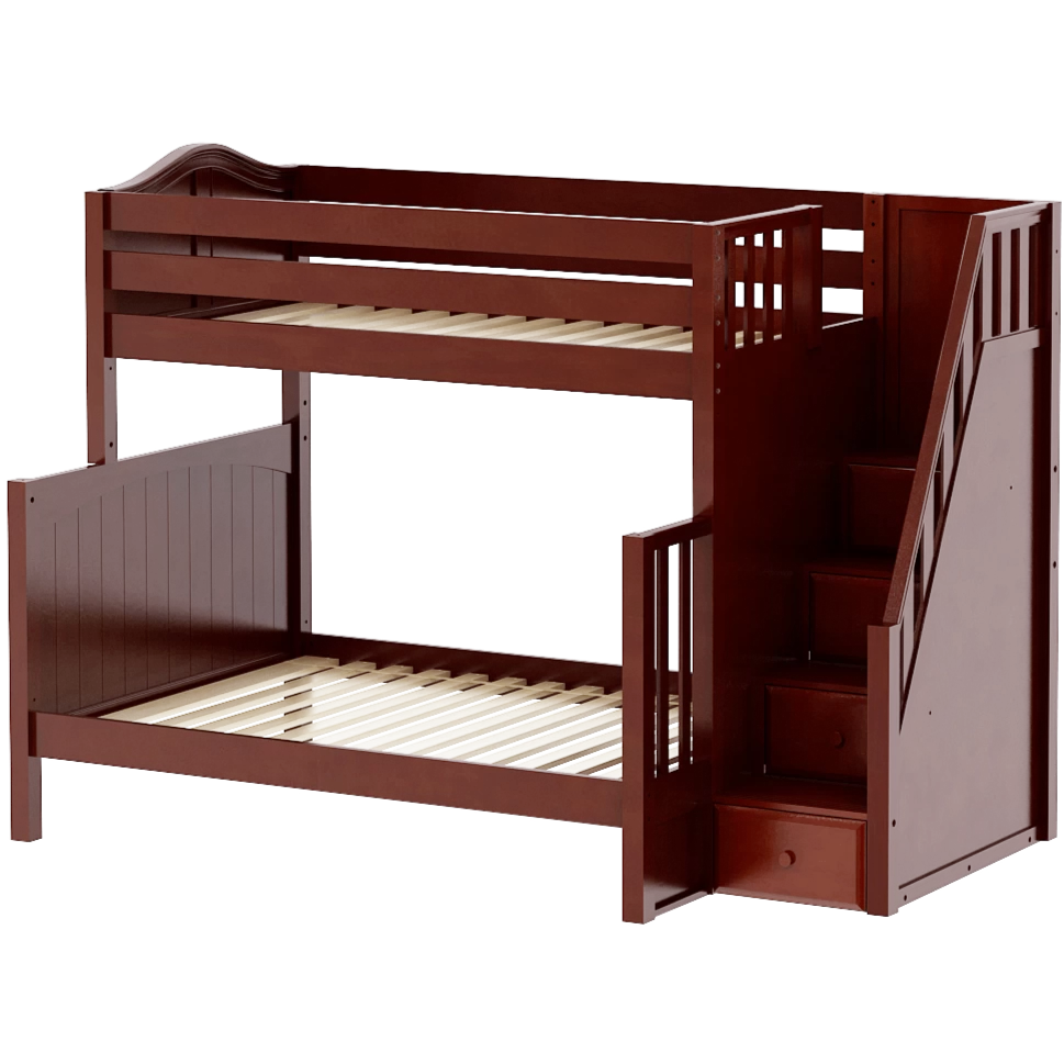 Maxtrix High Twin Over Full Bunk Bed With Stairs - Image 9
