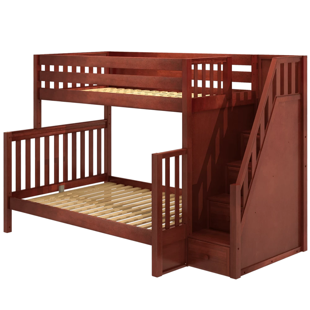 Maxtrix High Twin Over Full Bunk Bed With Stairs - Image 6