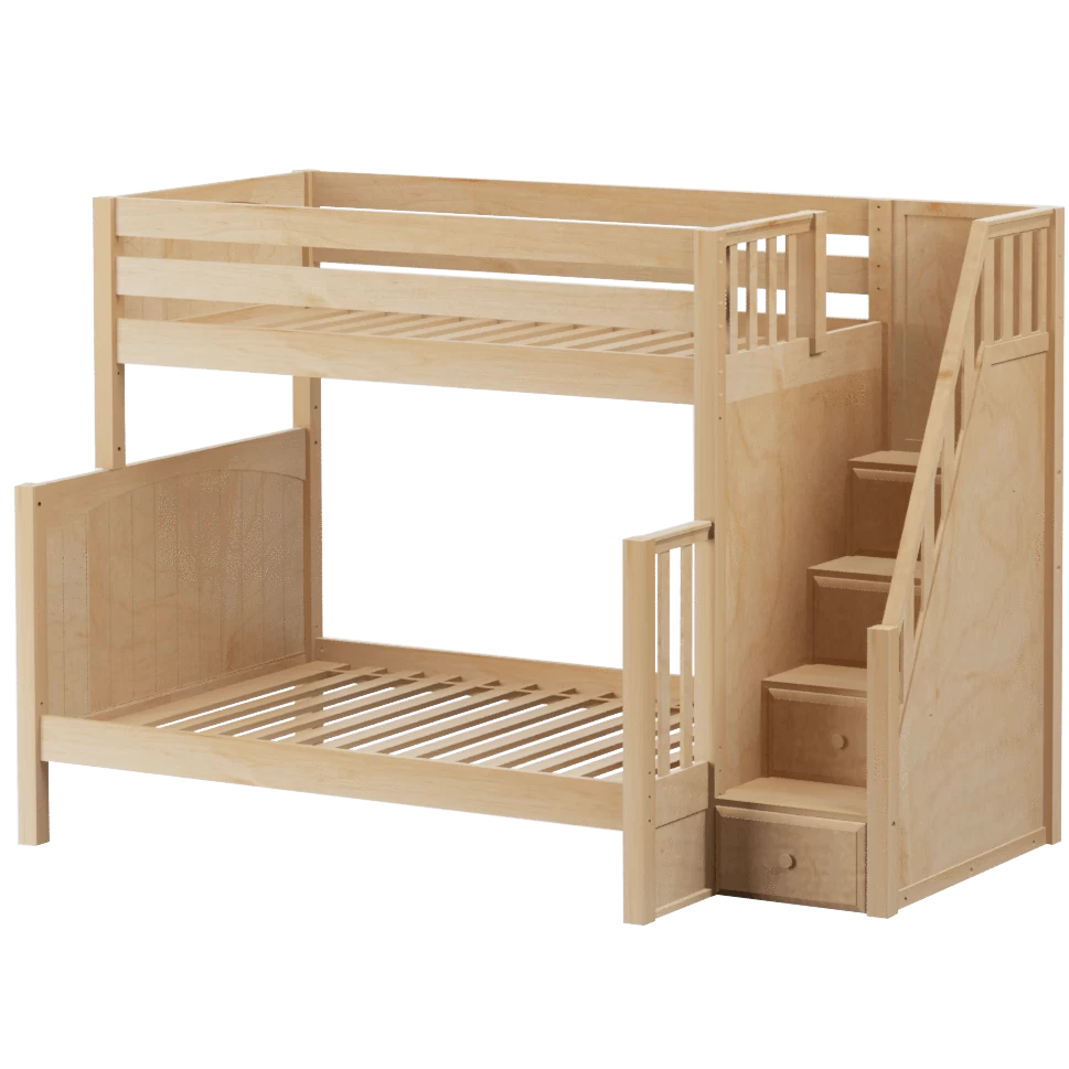 Maxtrix High Twin Over Full Bunk Bed With Stairs - Image 4