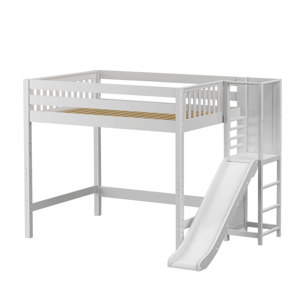 Maxtrix Queen High Loft Bed With Slide Platform - Image 3