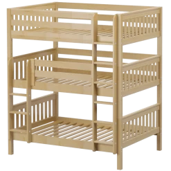 Maxtrix Full Triple Bunk Bed With Straight Ladder