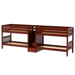 Maxtrix Twin XL Quadruple Bunk Bed With Stairs