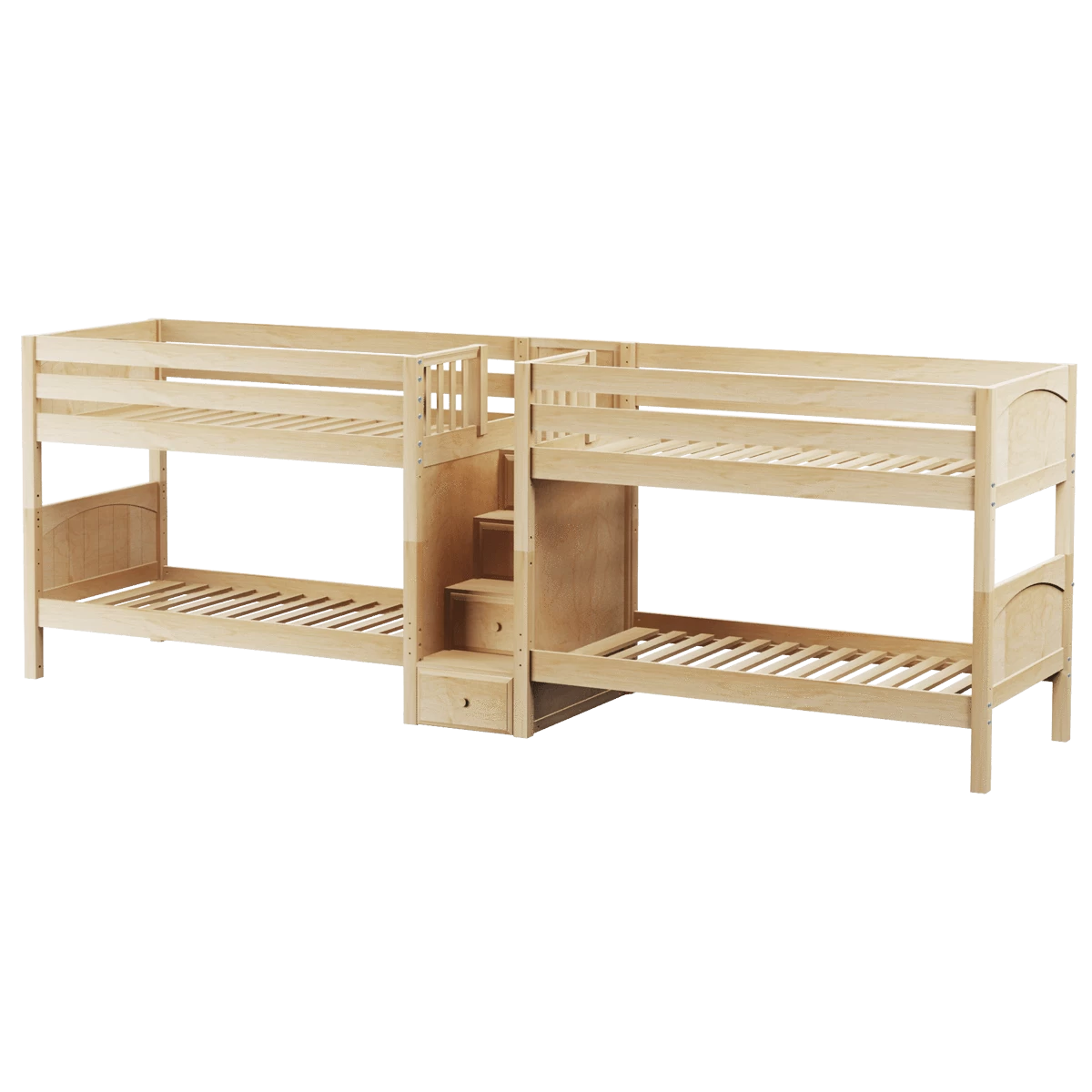 Maxtrix Twin Low Quadruple Bunk Bed With Stairs - Image 4