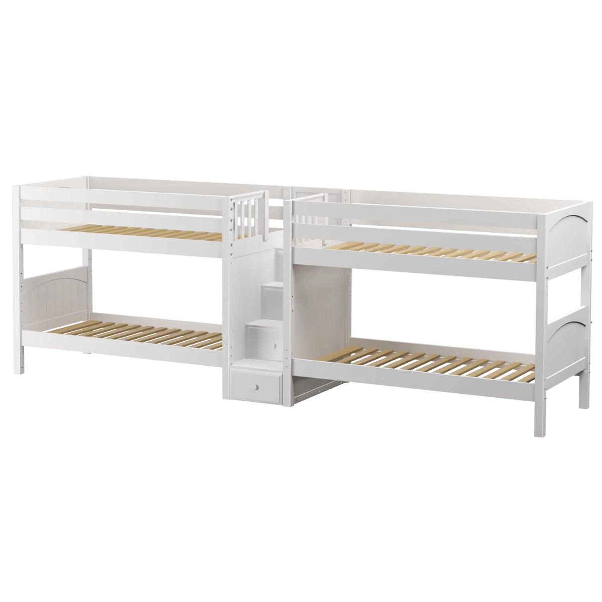 Maxtrix Twin Low Quadruple Bunk Bed With Stairs - Image 7