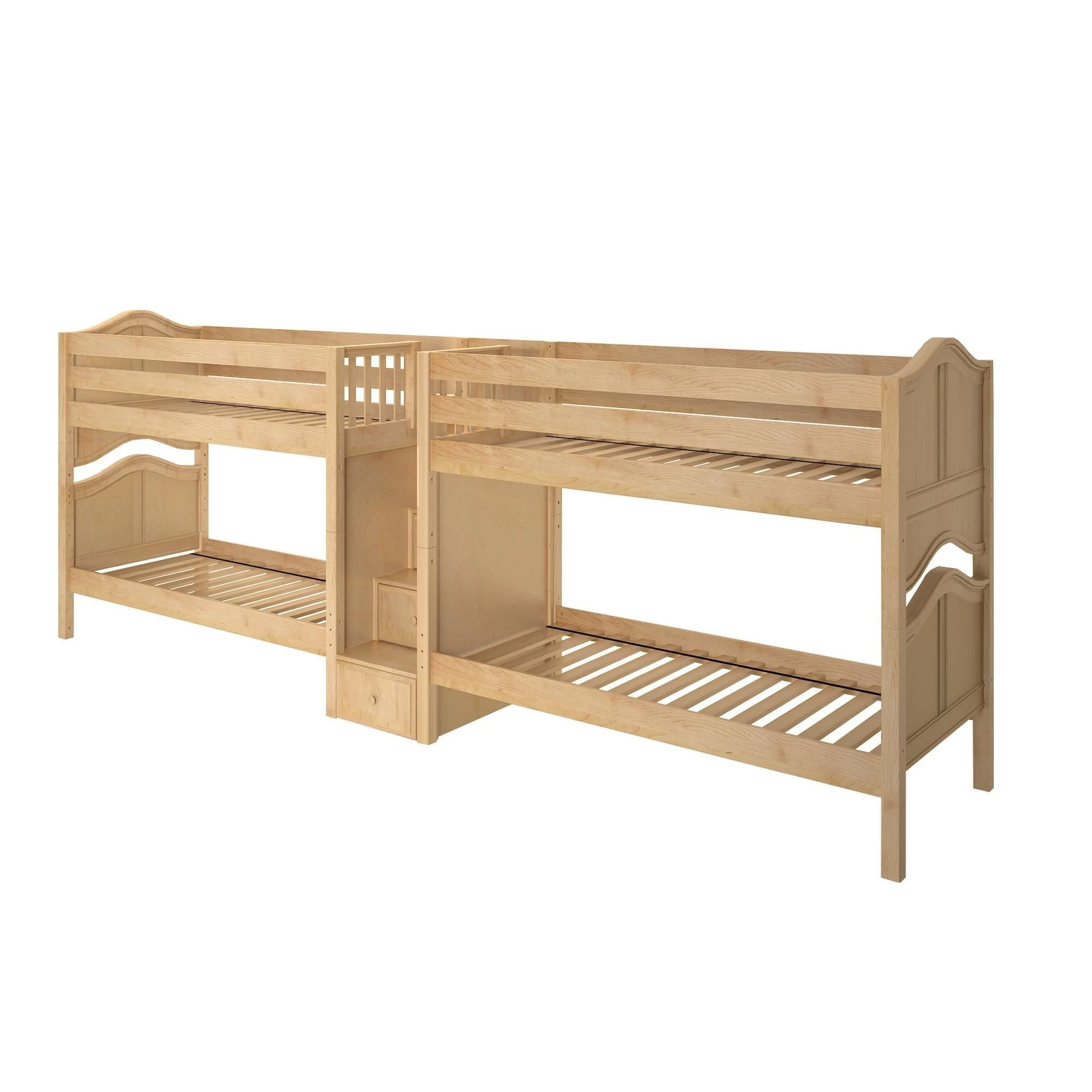 Maxtrix Twin Low Quadruple Bunk Bed With Stairs - Image 2