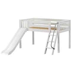 Maxtrix Twin Low Loft Bed With Slide