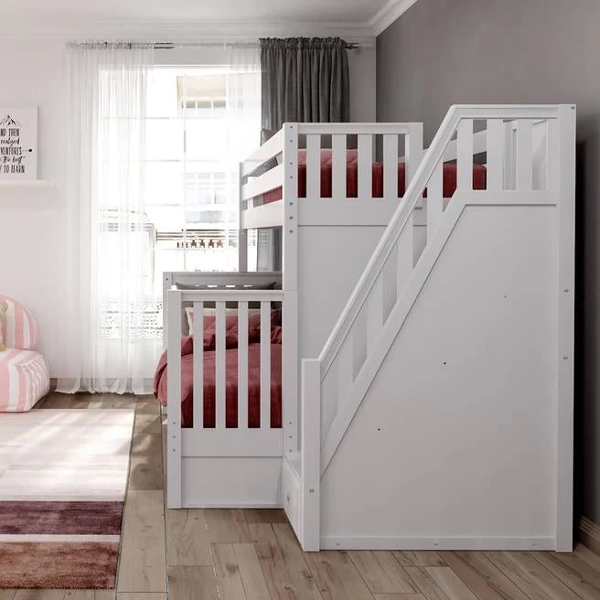 Maxtrix High Twin XL Over Queen Bunk Bed With Stairs - Image 7