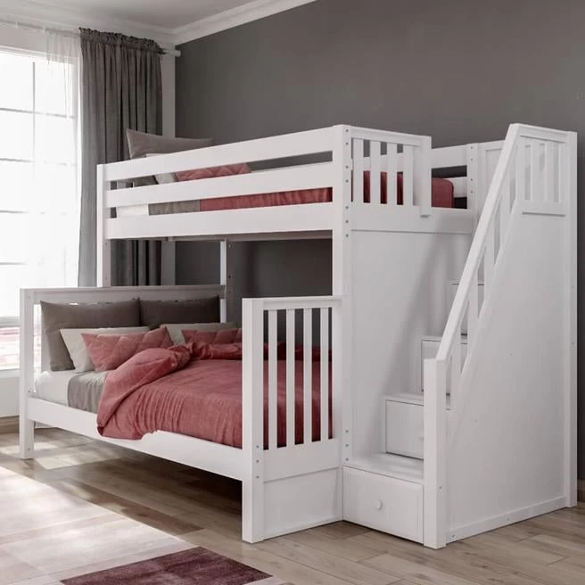 Maxtrix High Twin XL Over Queen Bunk Bed With Stairs - Image 5