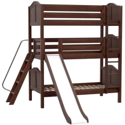Maxtrix Twin Triple Bunk Bed With Angled Ladder + Slide