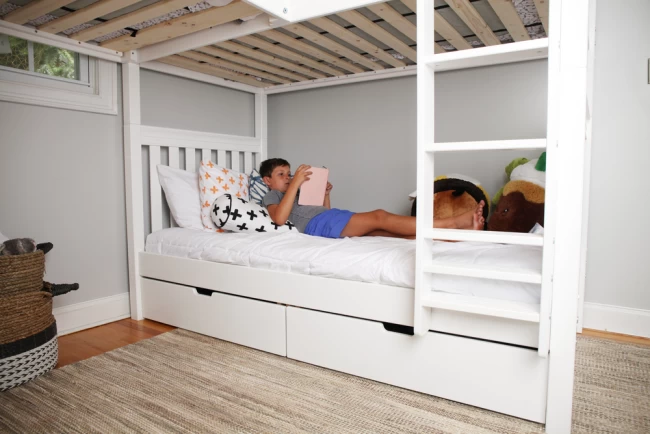 Maxtrix Twin XL High Corner Loft Bunk Bed - Image 3